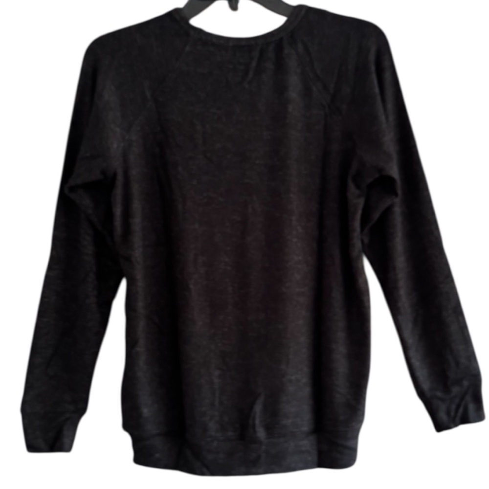Buffalo David Bitton Womens Cozy Top Heathered Black NEW Small - Picture 3 of 5